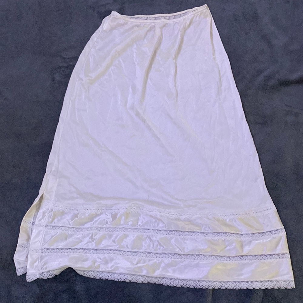 Small white skirt slip